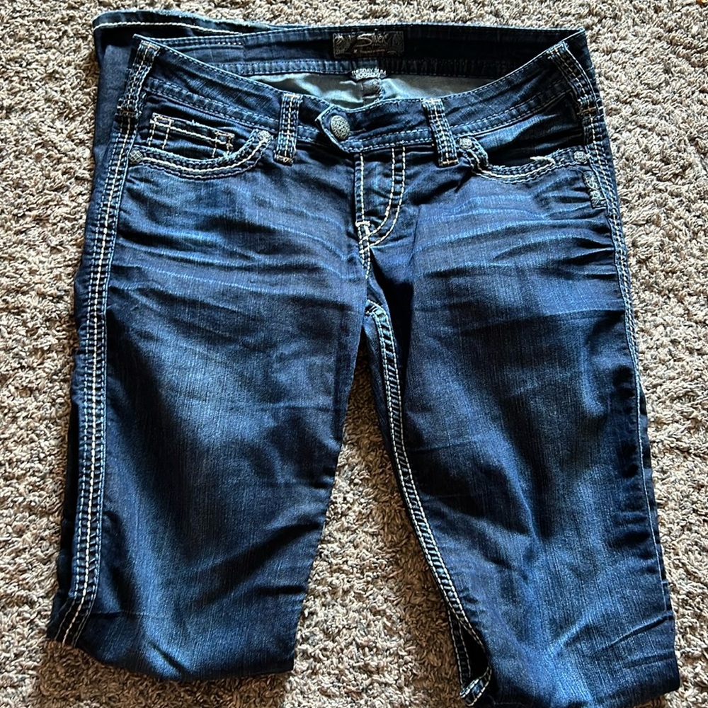 Super low rise boot cut jeans